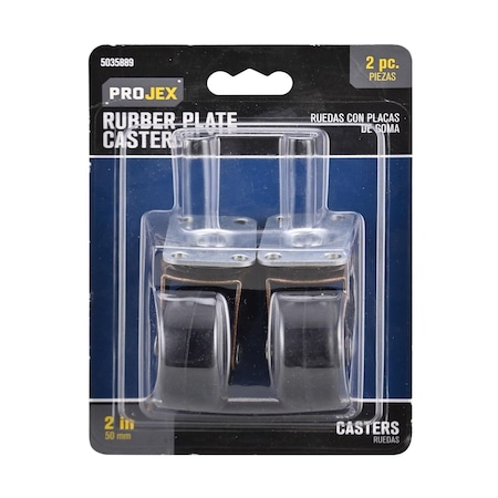 Projex Projex 2 in. D Swivel Rubber Caster 80 lb 2 pk 9346/ACE